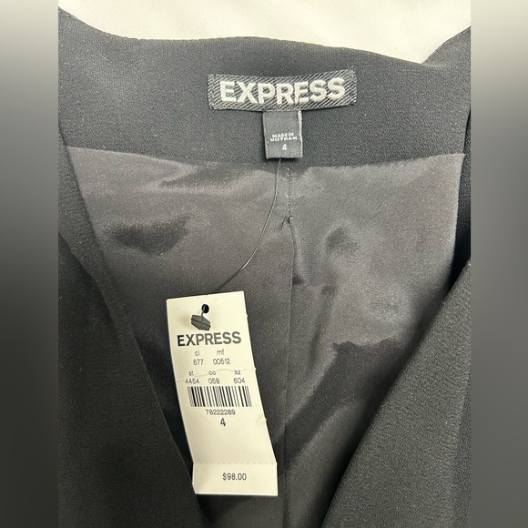 NWT Express Black High Low Blazer Womens 4​ - Picture 2 of 11